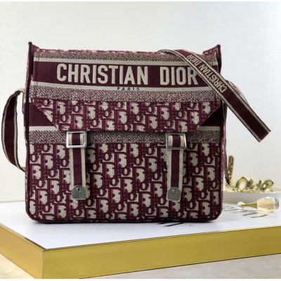 Dior Bordeaux Oblique Diorcamp Messenger Bag