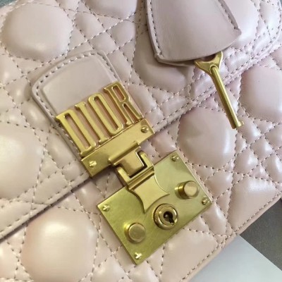 Dior Dioraddict Flap Bag In Pink Lambskin