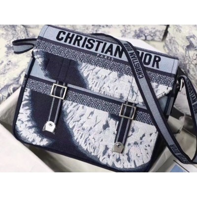 Dior Diorcamp Messenger Bag In Multicolor Tie Embroidery