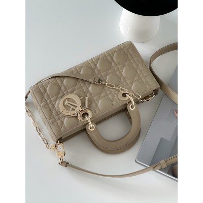 Dior Lady D-Joy Medium Bag In Sand Cannage Lambskin CDBS24561