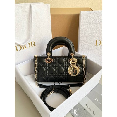 Dior Lady D-Joy Small Bag In Black Cannage Lambskin