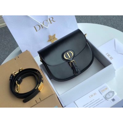 Dior Medium Bobby Bag In Black Calfskin