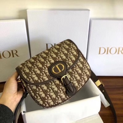 Dior Medium Bobby Bag In Brown Dior Oblique Canvas