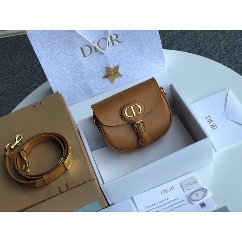 Dior Small Bobby Bag In Camel Calfskin