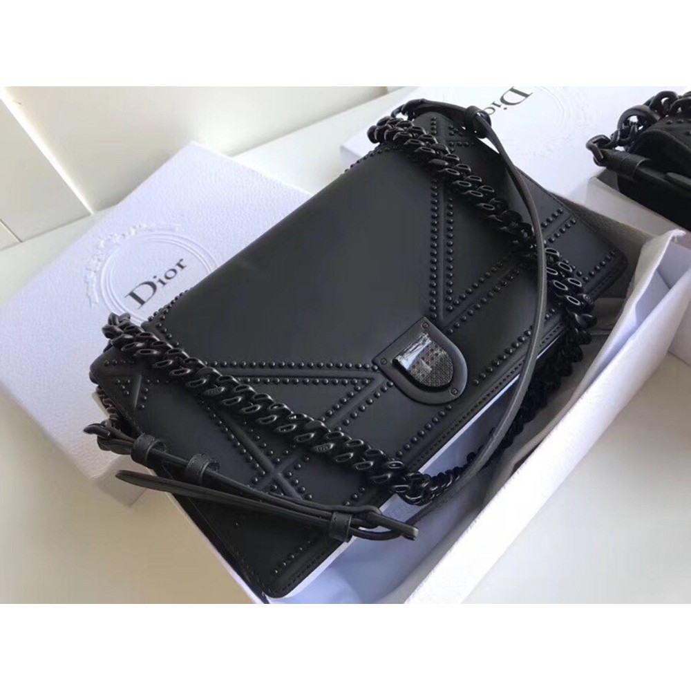 Dior Studded Diorama Ultra Matt So Black Bag